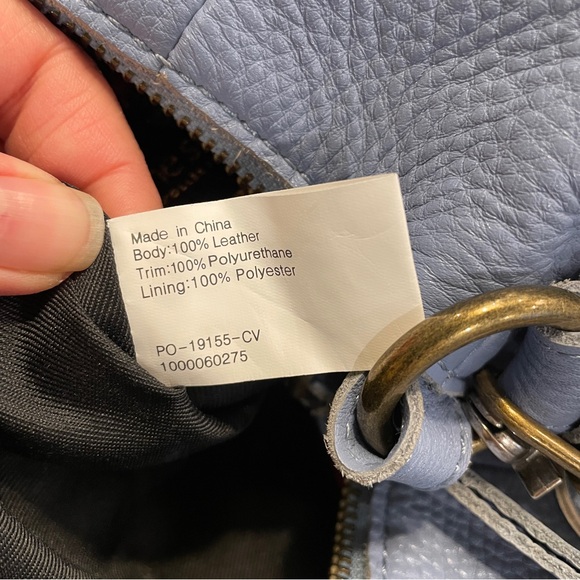 The Sak Ladera Light Blue Pebbled Leather Crossbody Bag - Picture 7 of 10